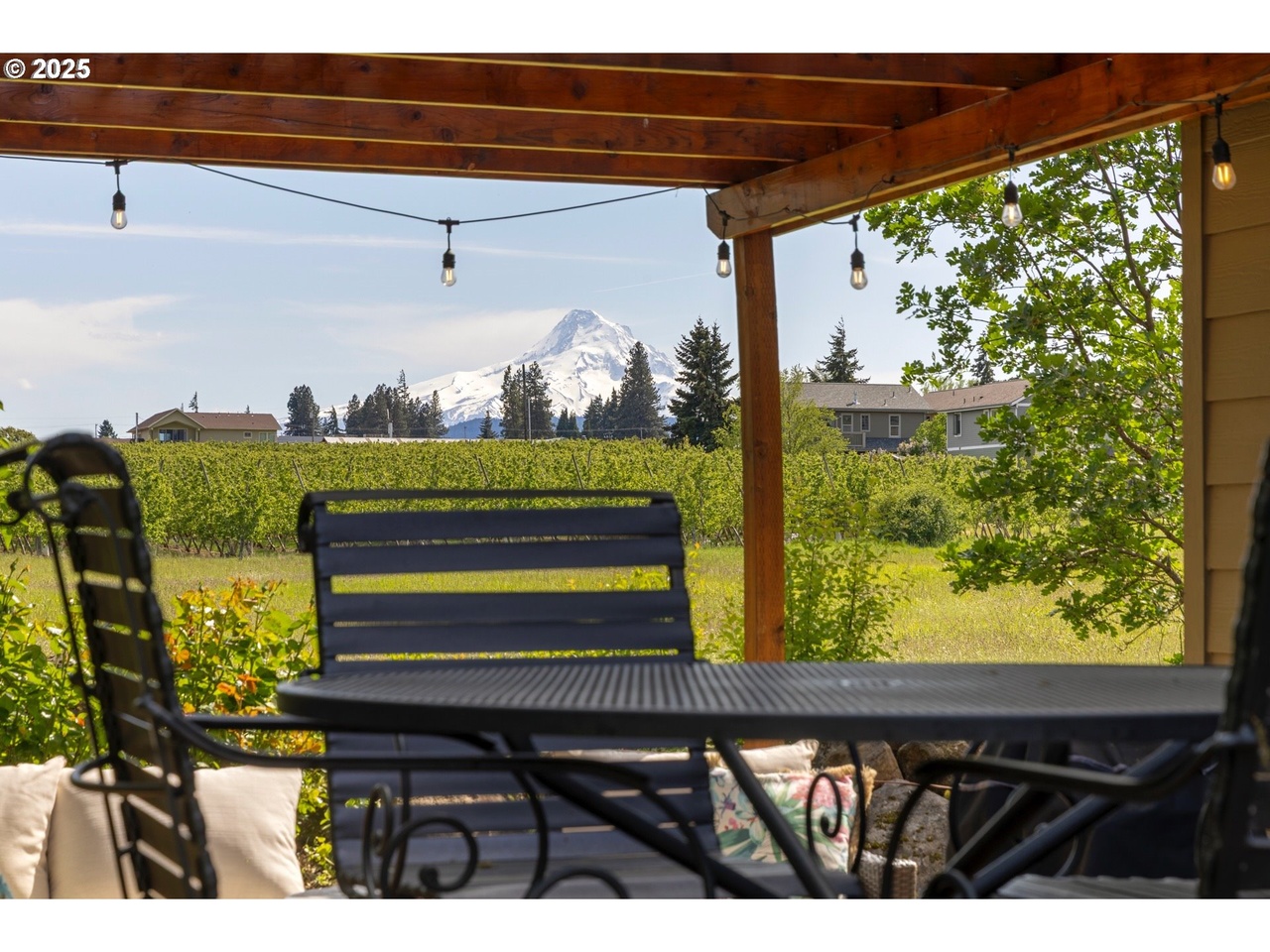 Another beautiful view of Mount Hood from pergola